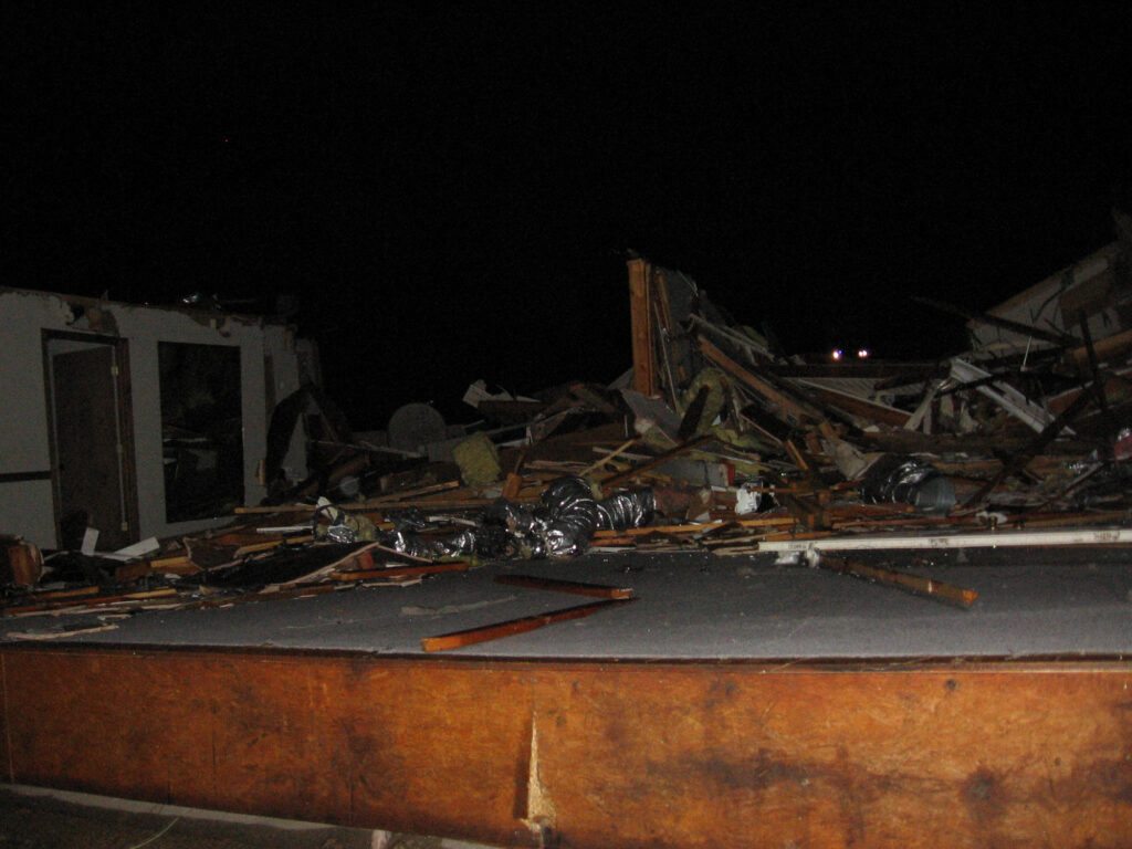 Tornado Damage in Highland, Arkansas on February 5, 2008