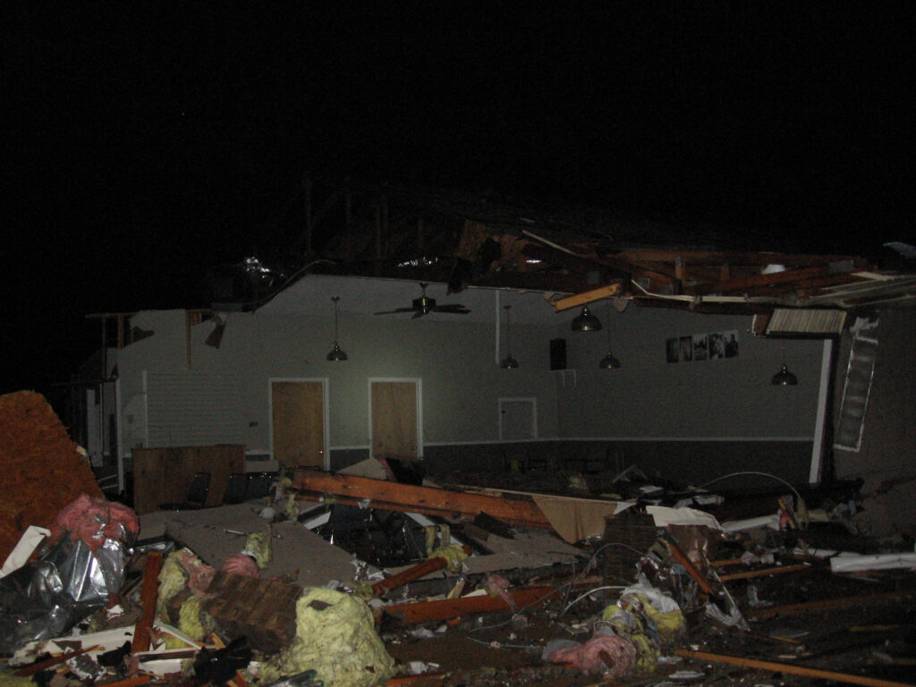 Tornado Damage in Highland, Arkansas on February 5, 2008