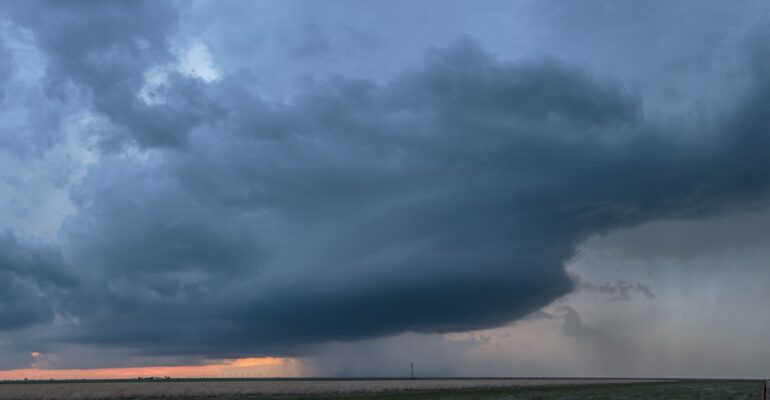 A storm drops rain in the Texas Panhandle on April 16, 2017