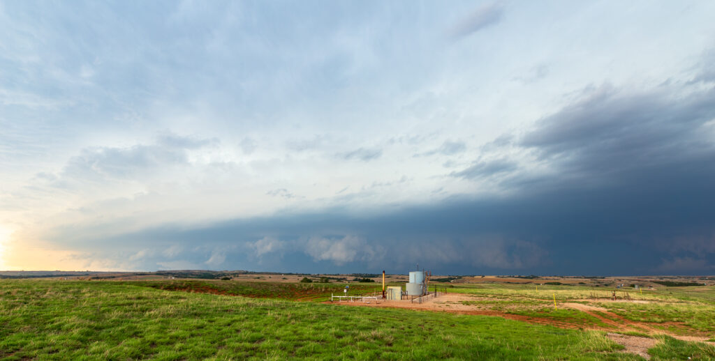 Shelf cloud near Waynoka, OK
