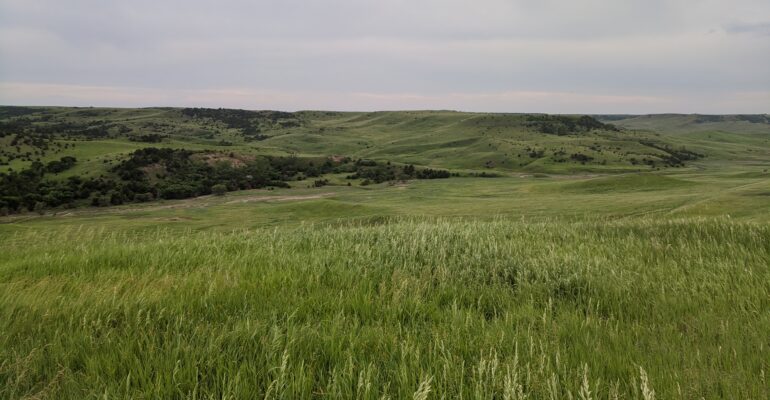 Overlooking the Missouri River Valley in South Dakota along highway 44