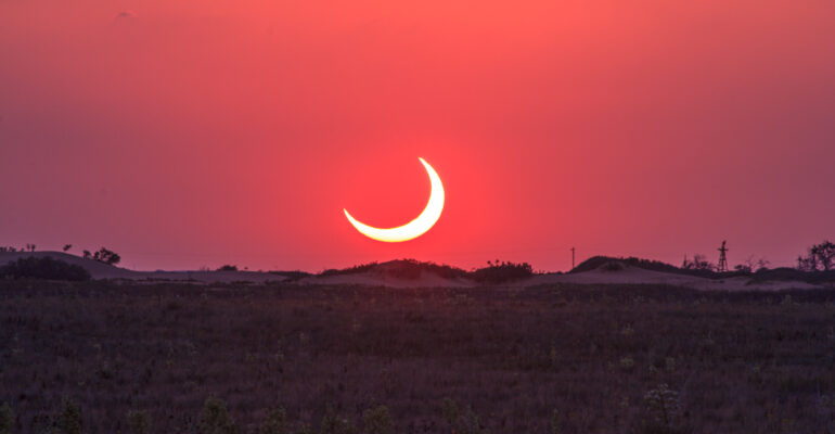 Crescent Sun Setting