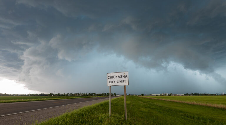 A storm over Chickasha, OK on May 13, 2023