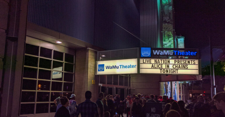 WaMu Theater Sign Alice in Chains Tonight