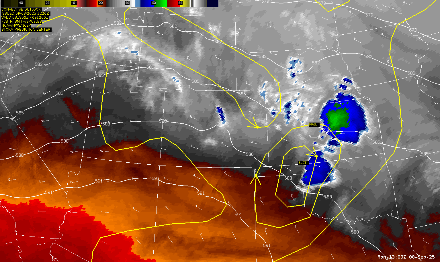 10:30 am CDT/1530Z Water Vapor Satellite Loop September 8, 2025